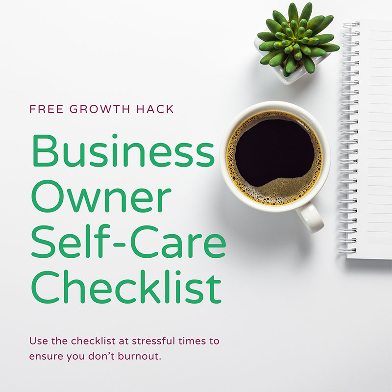 Business Owner Self Care Checklist Promo Image